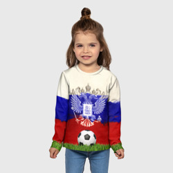 Детский лонгслив 3D Российский футбол арт - фото 2
