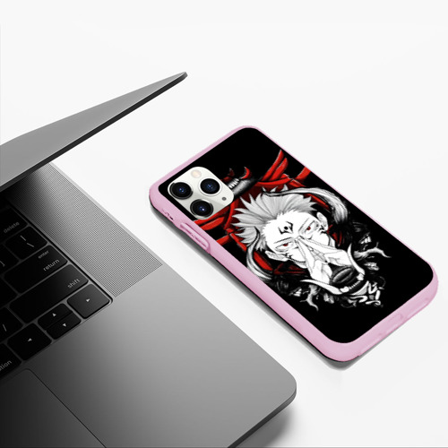 Чехол для iPhone 11 Pro Max матовый Заклинание Итадори сукуна, цвет розовый - фото 5