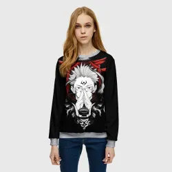 Женский свитшот 3D Заклинание Итадори сукуна - фото 2