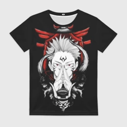 Женская футболка 3D Заклинание Итадори сукуна