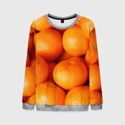 Мужской свитшот 3D Куча мандаринчиков
