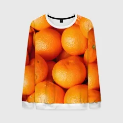 Мужской свитшот 3D Куча мандаринчиков
