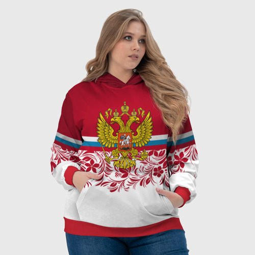 Женская толстовка 3D с принтом Российский герб, фото #4