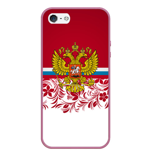 Чехол для iPhone 5/5S матовый Российский герб арт