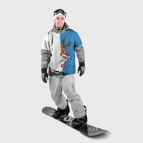 Накидка на куртку 3D Крутые Санта и Олень