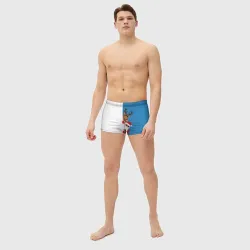 Мужские купальные плавки 3D Крутые Санта и Олень - фото 5