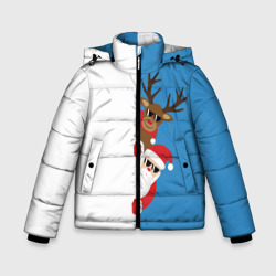 Зимняя куртка для мальчиков 3D Крутые Санта и Олень