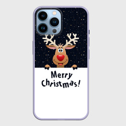 Чехол для iPhone 14 Pro Max Новогодний Оленёнок Рудольф
