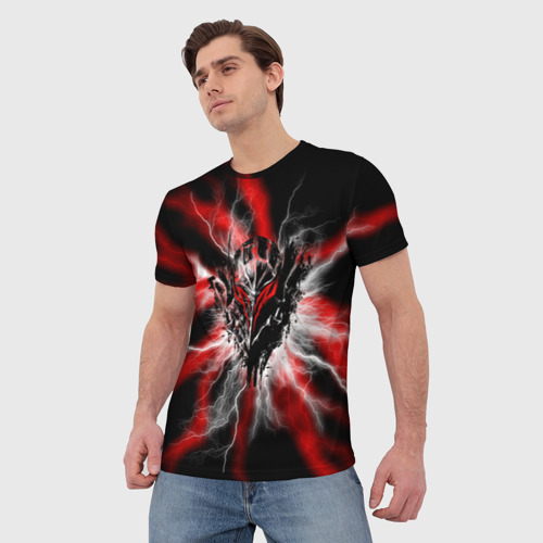 Мужская футболка 3D Berserk разряд молнии, цвет 3D печать - фото 3