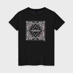 Женская футболка хлопок Bandana black