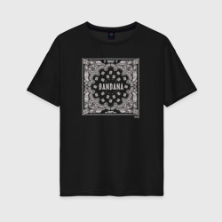 Женская футболка хлопок Oversize Bandana black