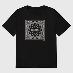 Мужская футболка хлопок Oversize Bandana black