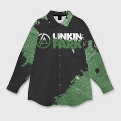 Мужская рубашка oversize 3D Линкин Парк в стиле Гранж Linkin Park