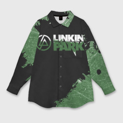 Женская рубашка oversize 3D Линкин Парк в стиле Гранж Linkin Park