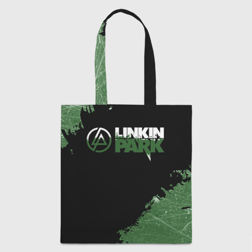 Шоппер 3D с принтом Линкин Парк в стиле Гранж | Linkin Park, вид спереди #2