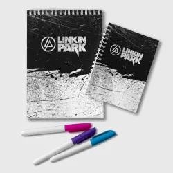 Блокнот Линкин Парк Лого Рок чб Linkin Park Rock
