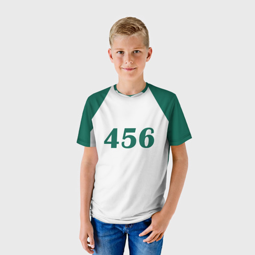 Детская футболка 3D Как в Игре в Кальмара. Футболка 456 игрока - фото 3