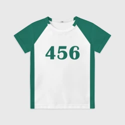 Детская футболка 3D Как в Игре в Кальмара. Футболка 456 игрока