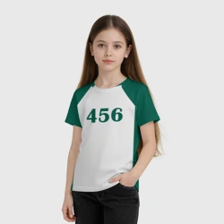 Детская футболка 3D Как в Игре в Кальмара. Футболка 456 игрока - фото 2