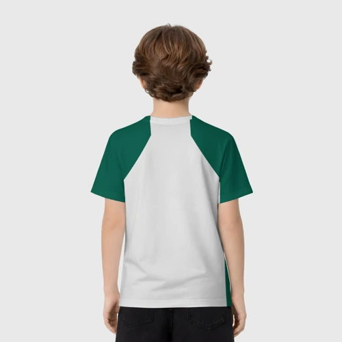 Детская футболка 3D с принтом Как в Игре в Кальмара 456 игрока, вид сзади #2