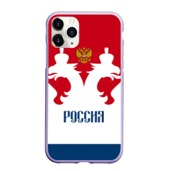 Чехол для iPhone 11 Pro матовый Russia Team арт