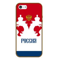 Чехол для iPhone 5/5S матовый Russia Team арт