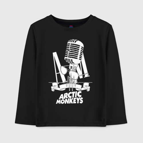 Детский лонгслив хлопок Arctic Monkeys, рок, цвет черный