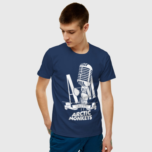 Мужская футболка хлопок Arctic Monkeys, рок, цвет темно-синий - фото 3