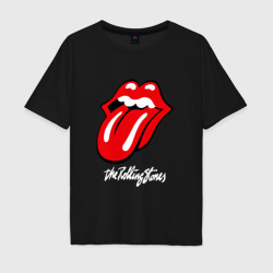 Мужская футболка хлопок Oversize Rolling Stones Роллинг Стоунз