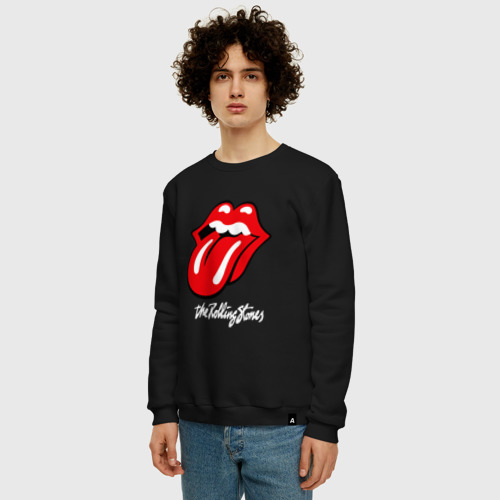 Мужской свитшот хлопок Rolling Stones Роллинг Стоунз, цвет черный - фото 3