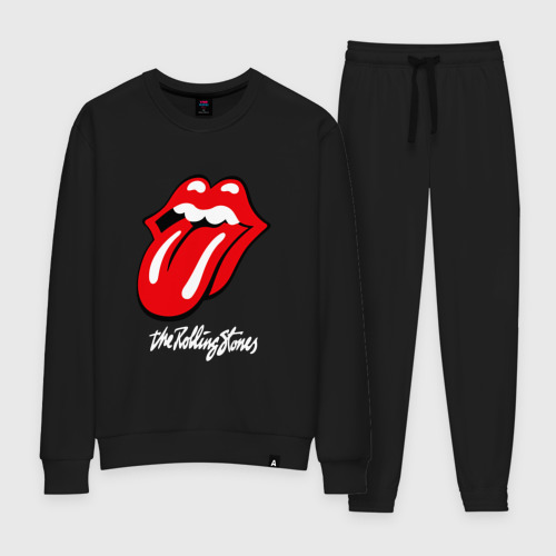 Женский костюм хлопок Rolling Stones Роллинг Стоунз, цвет черный