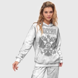 Женский костюм с толстовкой 3D Герб России арт - фото 2