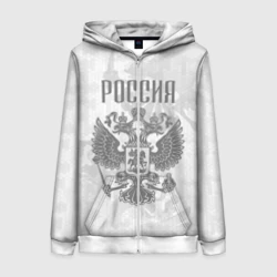 Женская толстовка 3D на молнии Герб России арт