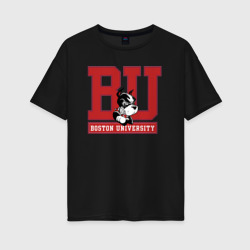 Женская футболка хлопок Oversize Boston University