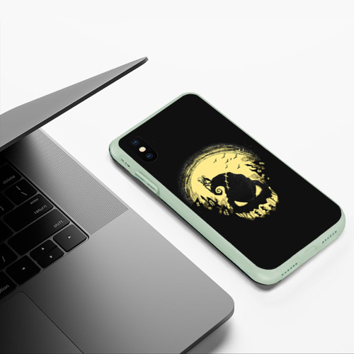 Чехол для iPhone XS Max матовый Кошмар Джека. The Nightmare before Christmas, цвет салатовый - фото 5