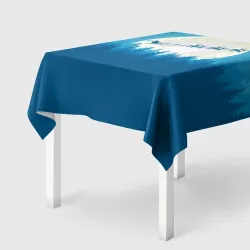 Скатерть 3D Санта с Оленями