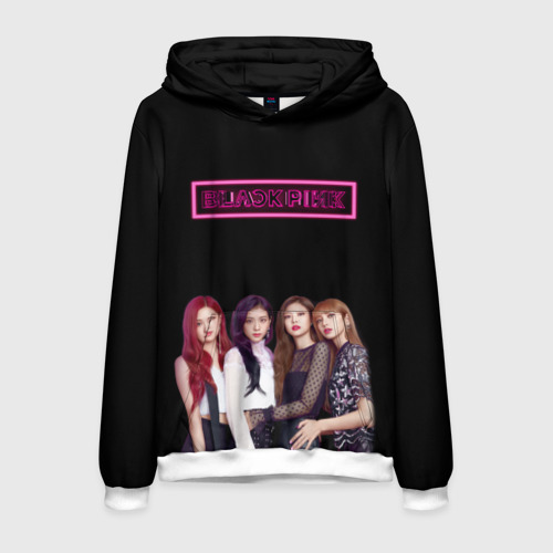 Мужская толстовка 3D Blackpink neon, цвет белый