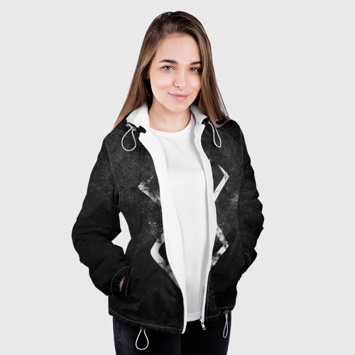 Женская куртка 3D Berserk logo grunge, цвет белый - фото 4