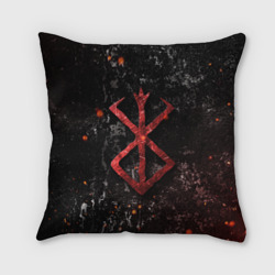 Подушка 3D Berserk logo grunge red