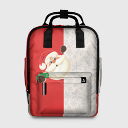 Женский рюкзак 3D Дед Мороз селфи