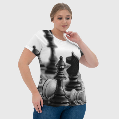 Женская футболка 3D с принтом Шах и мат Шахматы, фото #4