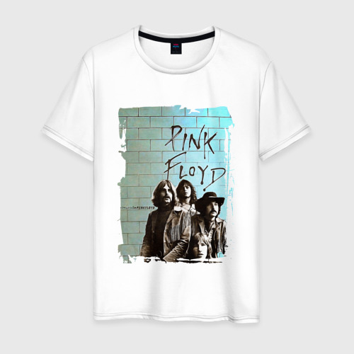 Мужская футболка из хлопка с принтом Pink Floyd, постер, вид спереди №1