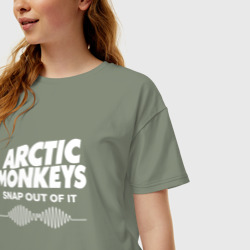 Женская футболка хлопок Oversize Arctic Monkeys, группа - фото 2