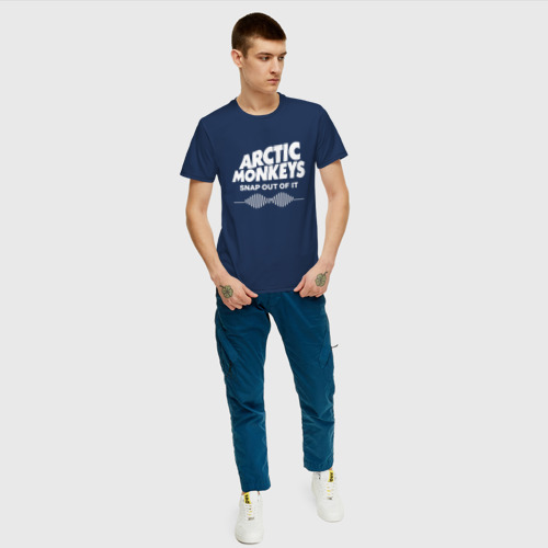 Мужская футболка хлопок Arctic Monkeys, группа, цвет темно-синий - фото 5