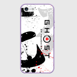 Чехол для iPhone 5/5S матовый Ghost of Tsushima призрак Цусимы белый