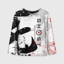 Детский лонгслив 3D Ghost of Tsushima призрак Цусимы белый