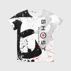 Детская футболка 3D Ghost of Tsushima призрак Цусимы белый