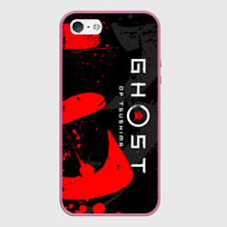 Чехол для iPhone 5/5S матовый Ghost of Tsushima призрак Цусимы