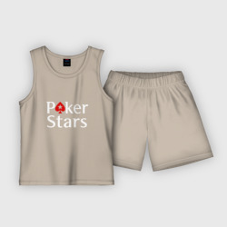 Детская пижама с шортами хлопок PokerStars логотип