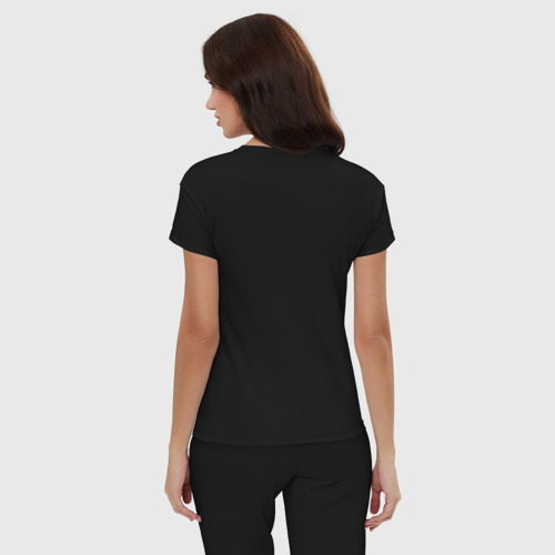 Женская пижама хлопок PokerStars логотип, цвет черный - фото 4